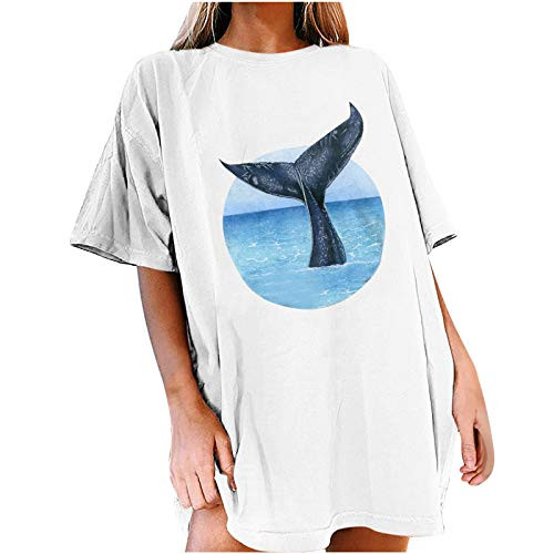 Zyqzw Graphic Tees for Women Women's O-Neck Casual Summer Novely Print Short Sleeve Tops Blouse Vintage Tunic T-Shirts