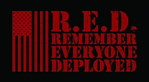 R.E.D. Remember Everyone Deployed Window Decal