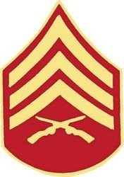 MilitaryBest Marine Corps Sergeant E-5 Rank Insignia Pin -1 Inch-