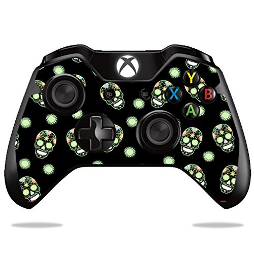 MightySkins Skin Compatible with Microsoft Xbox One-One S Controller Case wrap Cover Sticker Skins Glowing Skulls