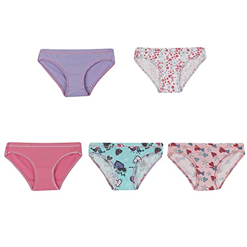 Hanes Ultimate Girls' 5-Pack Cotton Stretch Bikini Panties assorted 10
