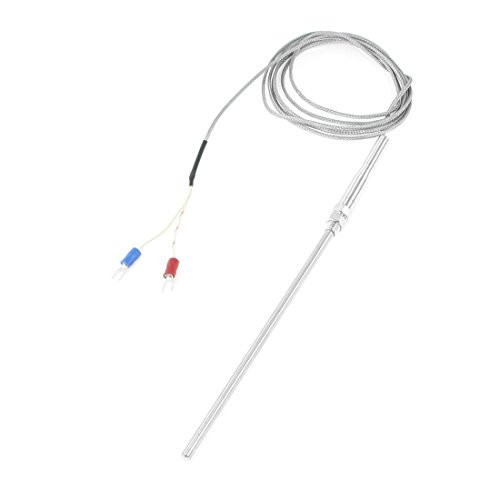 uxcell K Type 500C Degree Celsius Spring Load 15cm Long Probe Thermocouple Sensor 2M