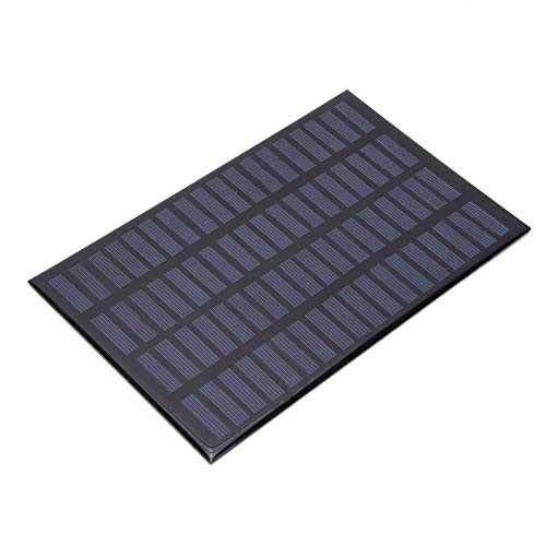 iFCOW Solar Panel 2.5W 18V Portable Black Stable Efficient Polycrystalline Silicon Solar Cell Panel for DIY Power Charger