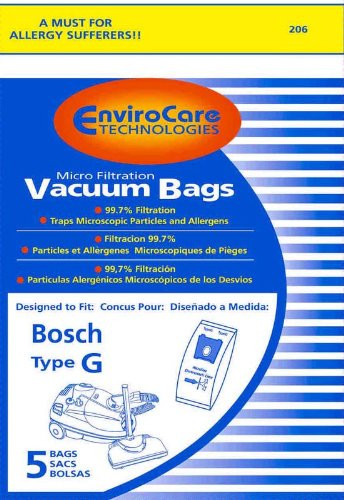 PAPER BAG BOSCH TYPE G CANISTER MICRO ENV 5 PK