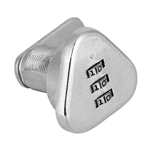 FTVOGUE 3 Digit Code Combination Cam Cabinet Silver Zinc Alloy Convenient Password Security Coded Lock-L-19-