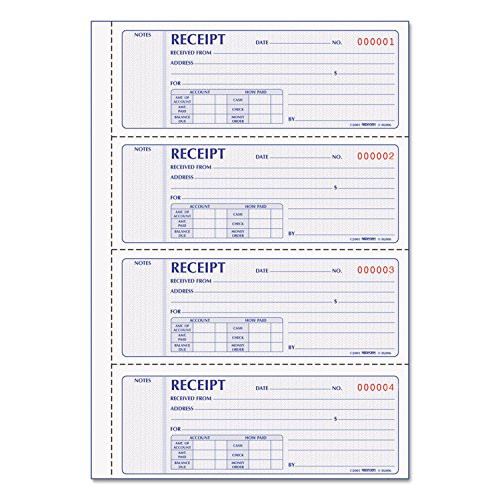 Rediform 8L806 Money Receipt Book 2 3-4 x 7 Carbonless Duplicate 200 Sets-Book