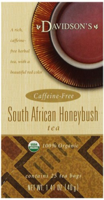 Davidson's Tea South African Honeybush, 25-Count Tea Bags (Pack of 6)