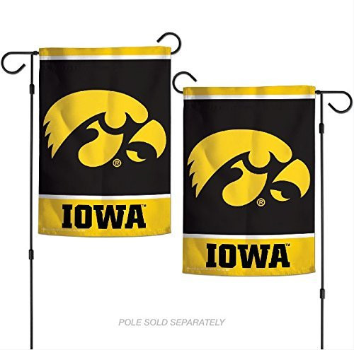 WinCraft NCAA Iowa Hawkeyes 12.5" x 18" Inch 2-Sided Garden Flag Logo WinCraft NCAA Iowa Hawkeyes 12.5" x 18" Inch 2-Sided Garden Flag Logo