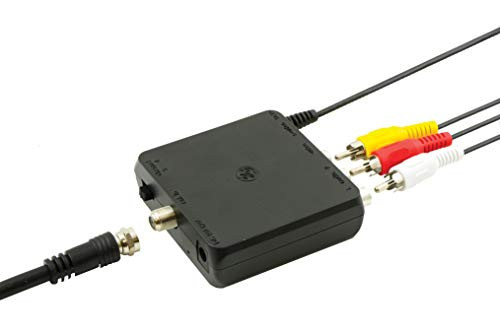 GE RF Modulator with S-Video Convert RCA-S-Video to RF Coax Connection for Older TV Sets Use with Blu-ray DVD Players VCR and Video Game Consoles 35856