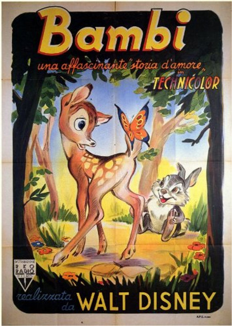 Pop Culture Graphics Bambi 11x17 Movie Poster -1942-