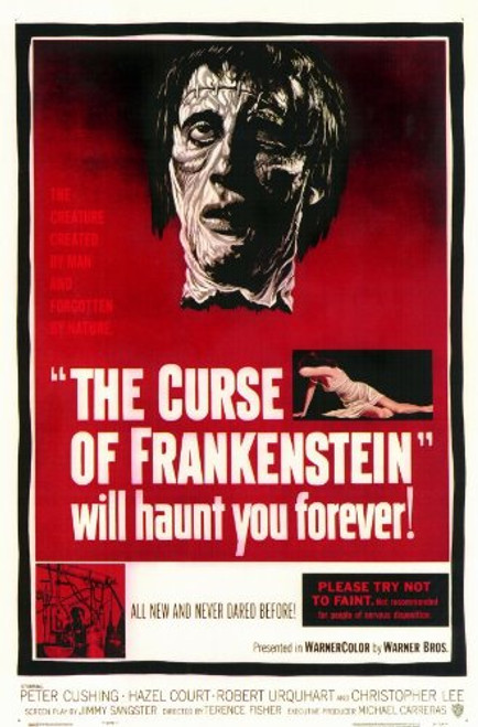 Curse of Frankenstein Poster Movie 11x17 Peter Cushing Christopher Lee Hazel Court Robert Urquhart