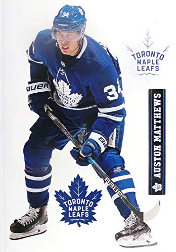 Auston Matthews FATHEAD Graphic Toronto Maple Leafs Logo Set Official NHL Vinyl Wall Graphics 17" INCH