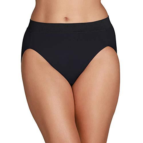 Vanity Fair Women's Beyond Comfort Microfiber Panties with Stretch Hi Cut - Seamless Waistband - Black 6 Vanity Fair Women's Beyond Comfort Microfiber Panties with Stretch Hi Cut - Seamless Waistband - Black 6