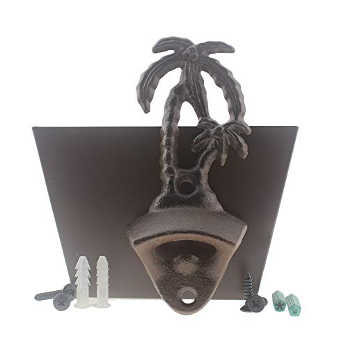 Funny Bottle Opener Vintage Palm Tree Bottle Opener, Beer Opener Wall Mount With Beer Cap Catcher Funny Bottle Opener Vintage Palm Tree Bottle Opener, Beer Opener Wall Mount With Beer Cap Catcher