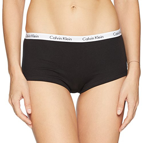Calvin Klein Women's Carousel Logo Cotton Boyshort Panty Black Small