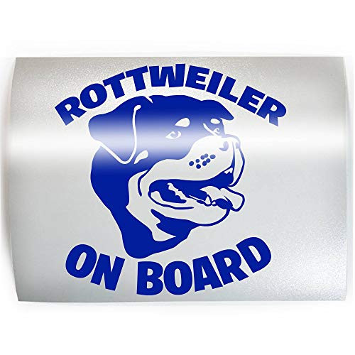 ROTTWEILER ON BOARD Dog - PICK COLOR  and  SIZE - Breed Rottie Rott Vinyl Decal Sticker E