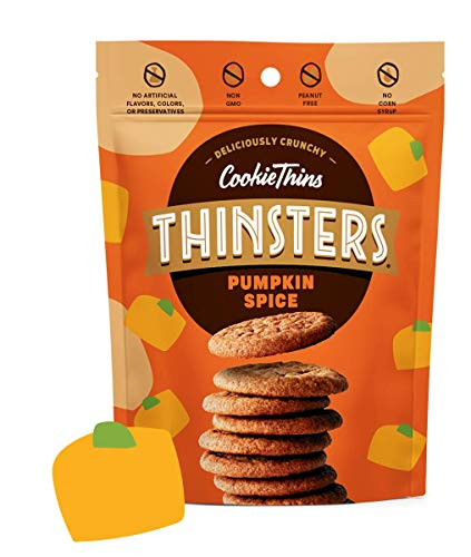 THINSTERS Cookies Pumpkin Spice 4 oz -Pack Of 2- Non-GMO Crunchy Cookies