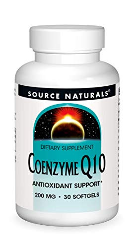 Source Natural Coenzyme Q10 Antioxidant Support 200 mg For Heart Brain Immunity  and  Liver Support - 30 Softgels