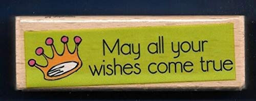 Rubber Stamps May All Your Wishes Come True Crown Gift Card Words Studio G Stamp for Teaching Card Making DIY Crafts Scrapbooking