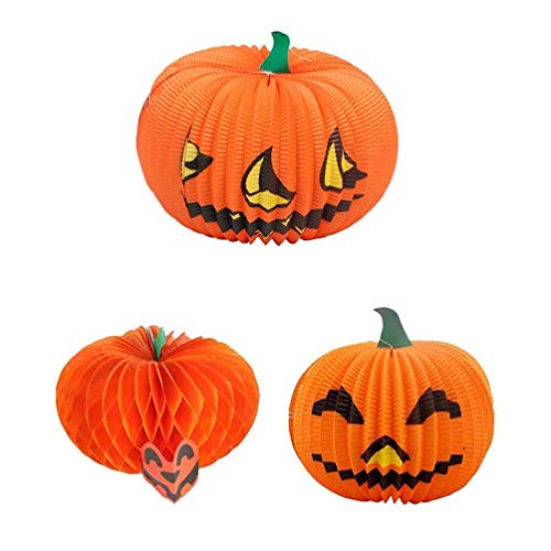 TOYANDONA 3pcs Halloween Jack O Lantern Paper Lanterns Pumpkin Hanging Paper Lantern TOYANDONA 3pcs Halloween Jack O Lantern Paper Lanterns Pumpkin Hanging Paper Lantern