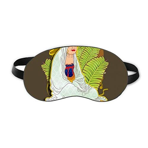 Religion Eighteen Arhats Illustration Pattern Sleep Eye Shield Soft Night Blindfold Shade Cover