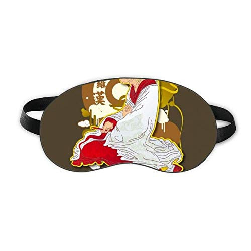 Culture Eighteen Arhats Customs Figure Sleep Eye Shield Soft Night Blindfold Shade Cover