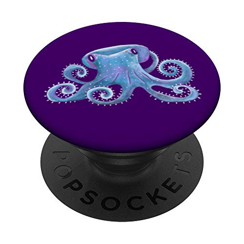 Purple Octopus Colorful Ocean Sea Creature Marine Animal PopSockets PopGrip- Swappable Grip for Phones  and  Tablets