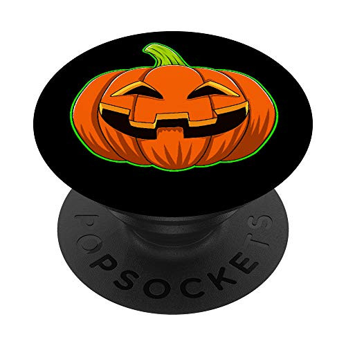Jack O Lantern Pumpkin Halloween Orange and Black PopSockets Grip and Stand for Phones and Tablets