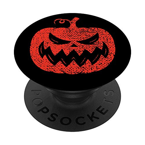 Halloween Jack O- Lantern Pumpkin Face Scary Spooky PopSockets Grip and Stand for Phones and Tablets