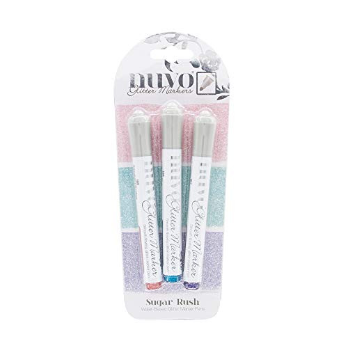 Tonic Studios Nuvo Glitter Markers 3-Pkg-Sugar Rush