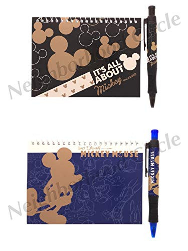 Disney Authentic Autograph Book with Pen 2 pack -Blue and Black Mickey-