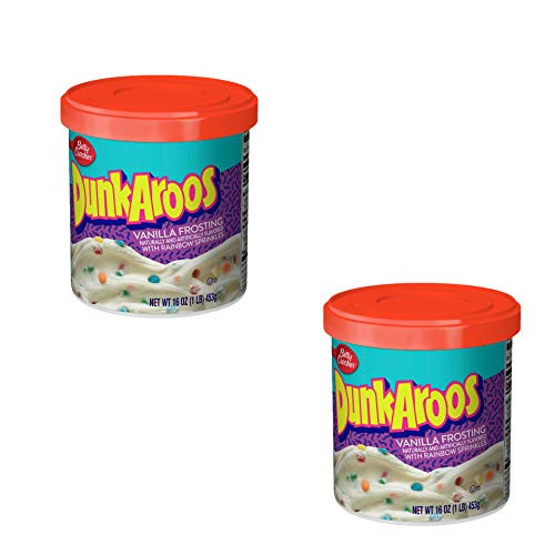2 Pcs Betty Crocker DunkAroos Vanilla Frosting with Rainbow Sprinkles 16 oz
