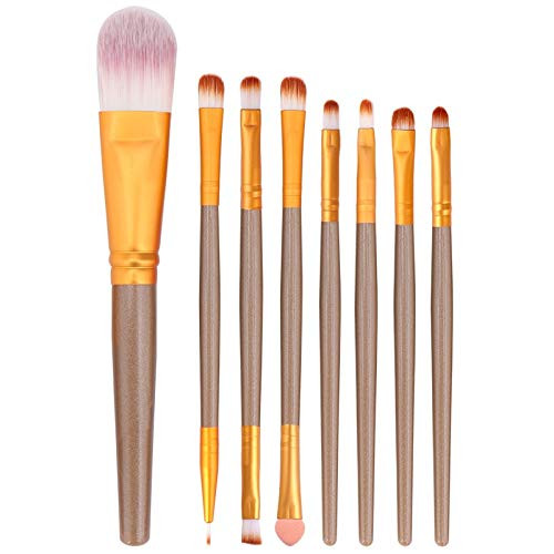 8Pcs Makeup Brushes Set Eye Shadow Foundation Powder Eyeliner Eyelash Lip Make Up Brush Beauty Kit blending brush Wool Fiber KH102 -L-