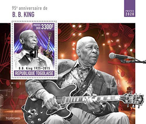Togo - 2020 Singer Songwriter B. B. King - Stamp Souvenir Sheet - TG200346b