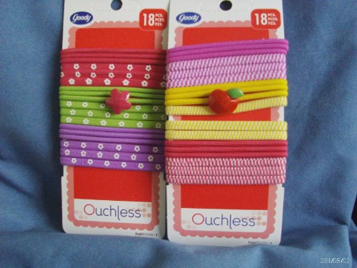 Goody Ouchless Hair Elastic Assorted Colors 18 Count