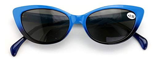 Women's Bifocals Reading Sunglasses Reader Glasses Vintage Outdoor Cateye Pointed Tip -Blue 2.00- Women's Bifocals Reading Sunglasses Reader Glasses Vintage Outdoor Cateye Pointed Tip -Blue 2.00-