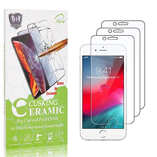 CUSKING Screen Protector for iPhone SE 2020 - iPhone 8 - iPhone 7 99.99 percent Clarity 9H Screen Protector for iPhone SE 2020 - iPhone 8 - iPhone 7 Bubble Free Ultra Thin Tempered Glass 3 Pack