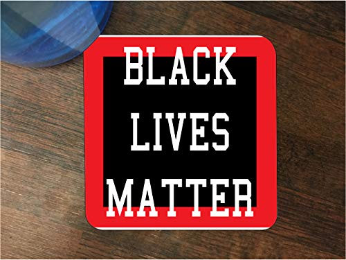 BLM MLK V3 Silicone Drink Beverage Coaster 4 Pack by M and R