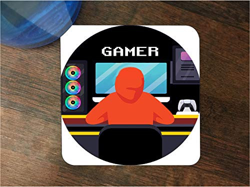 Gamer Silicone Drink Beverage Coaster 4 Pack by M and R