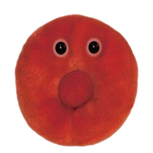 GIANTmicrobes 5"-7" Red Blood Cell Erythrocyte Microbe Plush Toy