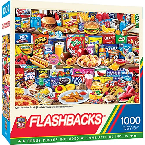 MasterPieces Flashbacks Puzzles Collection - Kids Favorite Foods 1000 Piece Jigsaw Puzzle