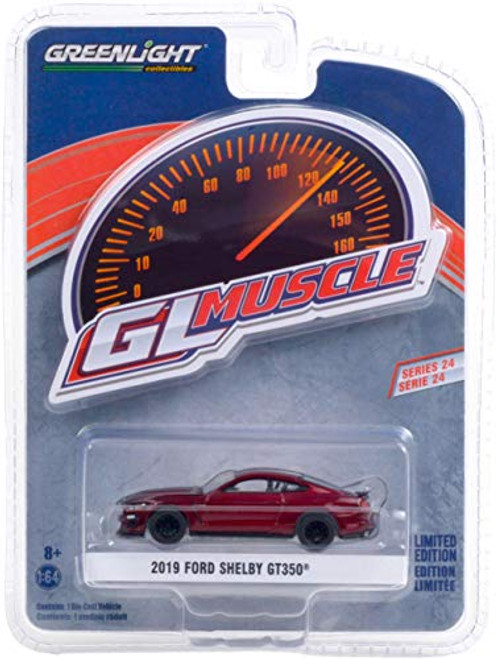 2019 Ford Mustang Shelby GT350 Ruby Red with Black Stripes Greenlight Muscle Series 24 1-64 Diecast Model Car by Greenlight 13290 E 2019 Ford Mustang Shelby GT350 Ruby Red with Black Stripes Greenlight Muscle Series 24 1-64 Diecast Model Car by Greenlight 13290 E
