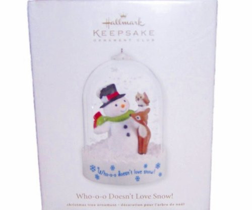 Hallmark QXC5039 Who-o-o Doesn't Love Snow 2012 Keepsake Club Exclusive Ornament