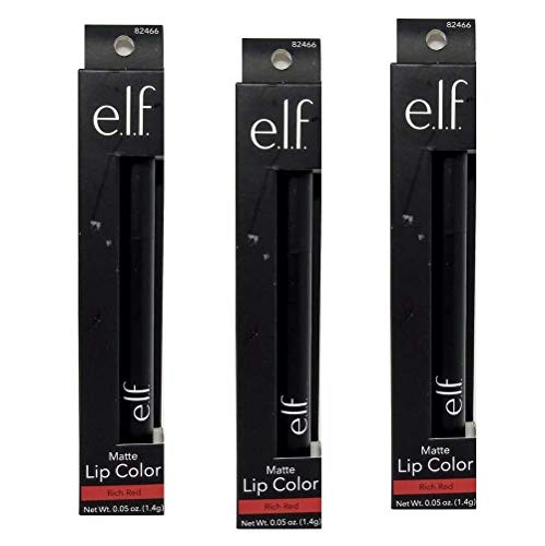 Pack of 3 e.l.f. Matte Lip Color Rich Red 82466