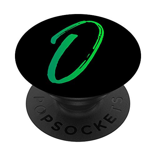 Green Letter O Phone Case Green Gradient Ombre Initial O PopSockets Grip and Stand for Phones and Tablets