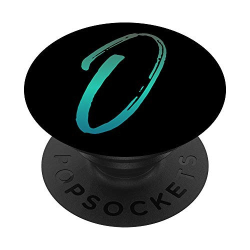 Blue Gradient Initial O Phone Case Cool Ombre Blue Letter O PopSockets Grip and Stand for Phones and Tablets