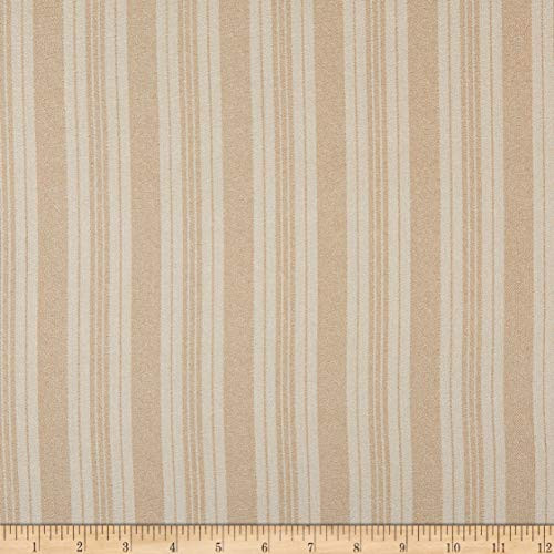E. E. Schenck Maywood Studio Ruby Ticking Stripe Fabric Ecru