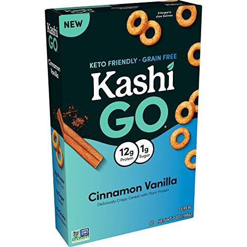 Kashi GO Breakfast Cereal Cinnamon Vanilla Keto Friendly Good Source of Protein 7oz Box