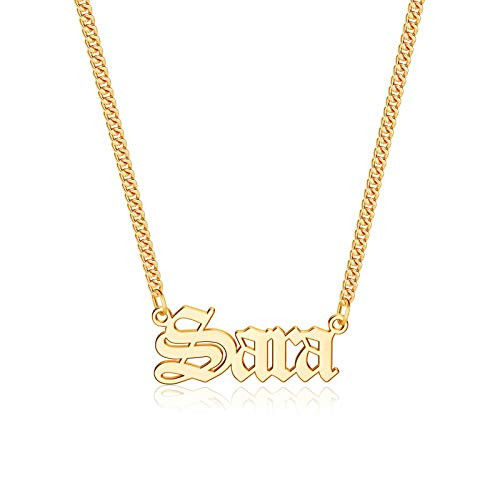 Anoup Gold Custom Name Necklace 