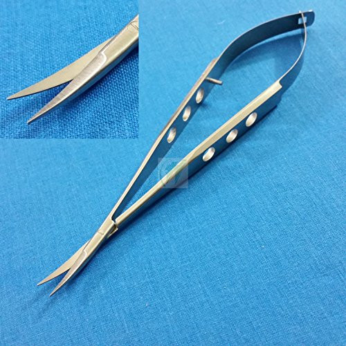 PREMIUM O.R GRADE CASTROVIEJO MICRO SURGICAL SCISSORS 5.5" CURVED OPHTHALMIC OPHTHALMOLOGY INSTRUMENTS -HTI BRAND-